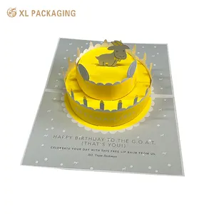 Thiệp Chúc Mừng 3D Bật Lên Thủ Công Theo Yêu Cầu Của Nhà Máy Với Thiệp Giấy Phong Bì