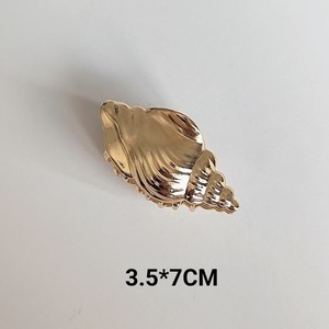 Pinza para el pelo de aleación con diseño de estrella de mar, tiburón y concha exagerada, para mujer, accesorio de moda sencillo y elegante - Product Image 5