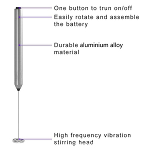 Costo efficiente portatile palmare AA azionato a batteria in acciaio inox frusta latte caffè schiumoso per caffè schiumoso - Product Image 3