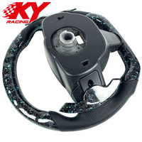 Volant sport LED en fibre de carbone forgée sur mesure avec palettes de changement de vitesse pour Jaguar XF XJ XE XK XKR XFR Coupé Sportbrake