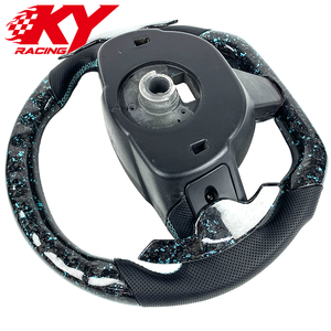 Volante deportivo LED de fibra de carbono forjado personalizado con levas de cambio para Jaguar XF XJ XE XK XKR XFR Coupé Sportbrake - Product Image 3