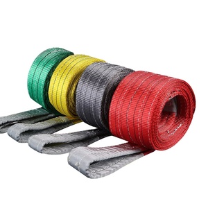 <span class=keywords><strong>Eslinga</strong></span> Plana de Alta Resistencia con Certificación CE de 1T-10T con Ojales Reforzados para Elevación de Maquinaria - Product Image 4