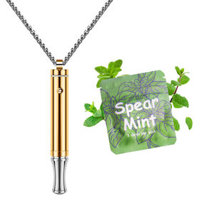 Kalung Liontin Kayu Trendy Alat Bantu Pernapasan Mindful Pereda Kecemasan Minyak Esensial Kalung Berhenti Merokok - Product Image 1