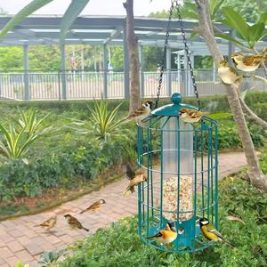 Mangeoire à oiseaux en métal Art Déco résistante aux intempéries et aux écureuils, à fixer au mur, pour oiseaux sauvages, jardin extérieur - Product Image 3
