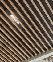 Grille de plafond moderne en aluminium avec déflecteur acoustique pour projets hôteliers et de bars
