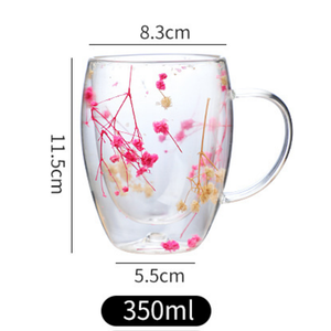 כלי שתייה לחג המולד אביזרים קפה קפה כוסות זכוכית מבודד כפול קיר - Product Image 6