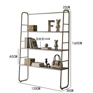 Estante de exhibición multicapa de acero inoxidable comercial Estante de almacenamiento de ropa y bolsa de zapatos de <span class=keywords><strong>mano</strong></span> de piso <span class=keywords><strong>a</strong></span> piso para tiendas - Product Image 5