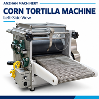 Machine à tortillas de maïs entièrement automatique motorisée pour restaurant, haute qualité, 40 pièces/min, pour crêpes, pains plats et roti