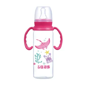 8OZ/240ML Easy Grip PP biberón estándar para bebé, biberón, biberón sin BPA