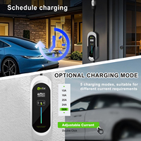 Chargeur de voiture électrique portable 32A monophasé, chargeur de véhicule électrique 7kW EVSE avec adaptateur Schuko bleu CEE type 1 type 2 GBT NACS