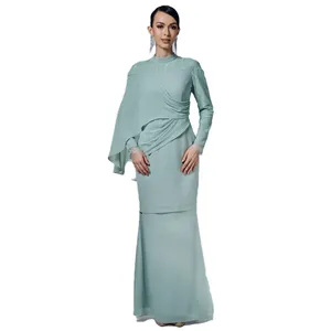New Arrival malaysia style baju kurung abaya malaysia baju kurung manufacturers muslim dress baju kurung fashion designer