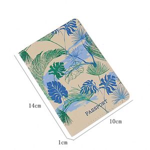 Elegante Funda de Pasaporte y Tarjetero de Cuero PU Impermeable con RFID, con Botón y Estampado a Color, Bolsa de Almacenamiento de Documentos 5 - Product Image 2