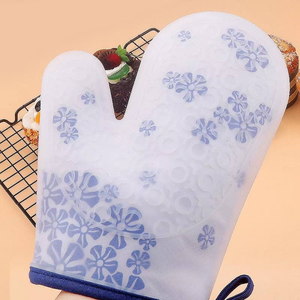 Gants de four en silicone résistants à la chaleur avec doublure en coton pour la cuisson - Gants de cuisine lavables au lave-vaisselle - Product Image 6