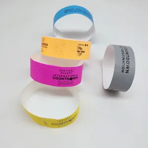 Cadeaux promotionnels Bracelets en papier personnalisés pour les événements, Bracelets Tyvek à usage unique pour le club