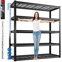 Étagère de rangement ouverte en acier noir JG-478 pour garages ; fabrication OEM disponible