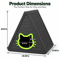 Maison pour chat d'extérieur, abri imperméable avec double entrée, maison pour chat en PP durable pour animaux de compagnie de jardin