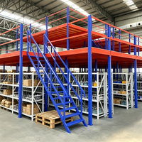 Support de mezzanine en fer robuste à 2 niveaux personnalisé pour entrepôt industriel finition de revêtement en poudre pour rayonnage à palettes