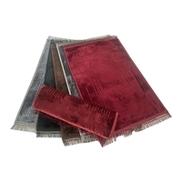 Tapis de Prière Musulman Turc pour Pèlerinage, Couverture de Prière à Impression 3D, Tapis de Prière Musulman avec Pompon