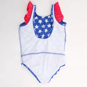 Großhandel Baby-Badeanzug amerikanischer Unabhängigkeitstag Kleidung Kinder amerikanische Flagge Badeanzüge 1 2 3 4 5 jahre altes Baby schwimmen