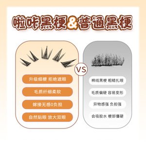 Lakanaku Single Cluster False Eyelashes 10 Rows Invisible Clear Band Synthetic Fibers Cruelty-Free - Product Image 4