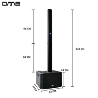 IPX3000 3000W Line Array Altavoces de columna alimentados por audio profesional Subwoofer activo Amplificador DSP de potencia de clase D incorporado