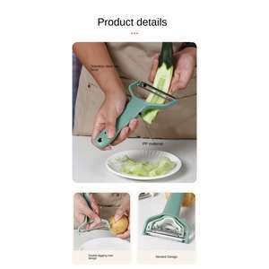 1 Set 3-en-1 Outil de spécialité multifonctionnel éplucheur de fruits et légumes pour la préparation des aliments en cuisine - Product Image 4