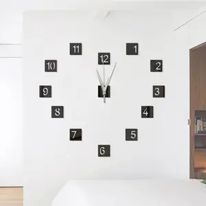 スタイリッシュな3D DIYノベルティモダンアラビアデジタルデザイン安いステッカーアクリルミラー壁掛け時計