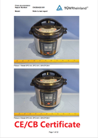 Olla a presión de acero inoxidable 6L de bajo precio multifunción para el hogar adecuada para 5 personas, olla eléctrica de alta presión