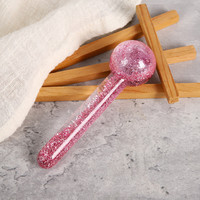 Boule de verre refroidissante en or, globes de glace, couleurs pour les yeux et le visage