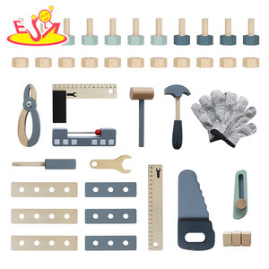 Sáng tạo công cụ bằng gỗ bàn làm việc Đồ chơi thiết lập vui vẻ giả vờ chơi giáo dục Kit cho trẻ em trai & cô gái w03d246 - Product Image 4