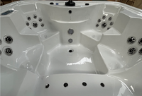 Villa SPA avec grande piscine extérieure en acrylique pour 5-6 personnes, bain à remous d'hôtel et panneau intelligent à température constante