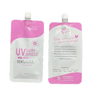 50ml personalizza sacchetti di beccuccio di alta qualità per crema cosmetica crema solare essenza liquida sacchetti