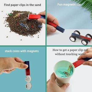 Imán Científico para Niños, Imán de Barra Pequeño con Identificación de Norte y Sur para Estudiantes, Maestros, Experimentos Científicos, Educación Física - Product Image 3