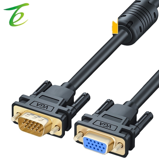 Pure Copper Computer VGA Extension Cable, Male-to-female, Extended Monitor, Projector, High-definition Cable, Double Magnetic