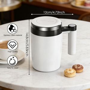 380ml Intelligent Temperature Display Self Stirring Coffee Mug Seamless Stainless Steel With Handle - Product Image 2