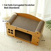Griffoir pour chat personnalisé en carton ondulé, antidérapant, durable, pour intérieur, de luxe, esthétique moderne, décoratif, vente en gros