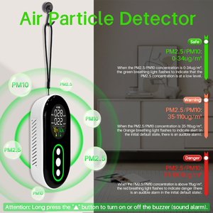 Detector de PM2.5 y PM10 4 en 1, Monitor de Calidad del Aire Interior, Detector de Polvo, Medidor de Contaminación del Aire para el Hogar - Product Image 2