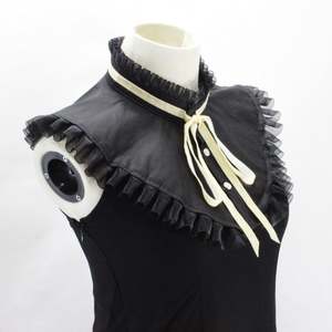 Gran oferta, <span class=keywords><strong>dobladillo</strong></span> de satén personalizado, lazo, blusa desmontable para mujer, Media camisa, cuello <span class=keywords><strong>falso</strong></span> - Product Image 2