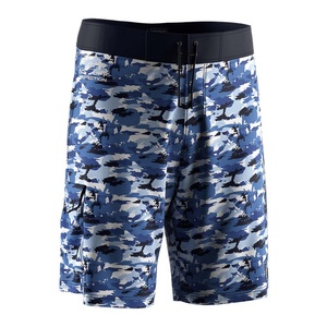 Shorts de pêche à séchage rapide avec protection UV, extensibles dans 4 directions, confort toute la journée, camouflage bleu - Product Image 3