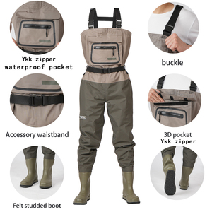<span class=keywords><strong>Waders</strong></span> da Pesca Traspiranti e Impermeabili a Torace per Adulti e Ragazzi con Piede a Calza per la Caccia all'Anatra - Product Image 6