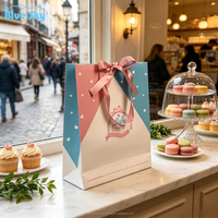 Sacs en papier personnalisés OEM/ODM de luxe pour bijoux, cadeaux, avec nœud papillon, sacs en papier d'emballage de haute qualité pour cosmétiques et vêtements
