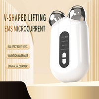 Appareil de lifting micro-courant visage et cou, mode en V, thermostatique, en alliage ABS électroplaqué pour soins quotidiens de la peau, commande en gros