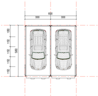 Conteneur de conception méditerranéenne pliable ou modulaire pour garage de voiture, utilisation en parking, conteneur détachable de 20 pieds avec porte à enroulement