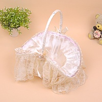 Panier à pétales de fleurs pour demoiselle d'honneur ou panier à fruits en rotin tressé à la main, style moderne et simple, du Zhejiang, vente en gros