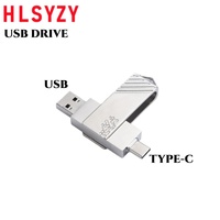 Clé USB double USB C de type pivotant, vitesse rapide USB 3.0 2.0, clés USB 64 128 Go pour téléphone, tablette, ordinateur, Mac