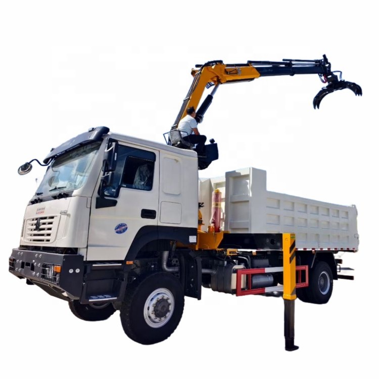 Грузовой кран Sinotruk HOWO 4*4 с грейфером
