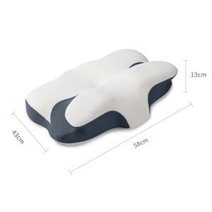 Almohada Ergonómica de Espuma Viscoelástica con Forma de Mariposa, Funda de Tela Transpirable de Punto, Protección <span class=keywords><strong>Cervical</strong></span>, Almohada para Dormir Cómoda - Product Image 2