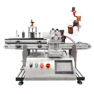 YS400 Automatic Water Plastic Bottle Sticker Tabletop Round Bottle Labelling Machine With Date Printing Shrink Label Machine