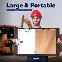 Carpeta de Archivos A3 de Primera Calidad, Carpeta de Papelería de Oficina, Clips para Carpetas, Portapapeles Plegable con Almacenamiento