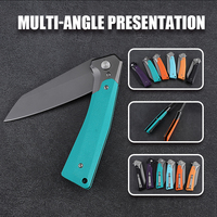 Couteau de poche pliable tactique de chasse en plein air EDC, lame D2, gravure laser personnalisée OEN, multicolore G10, vente en gros